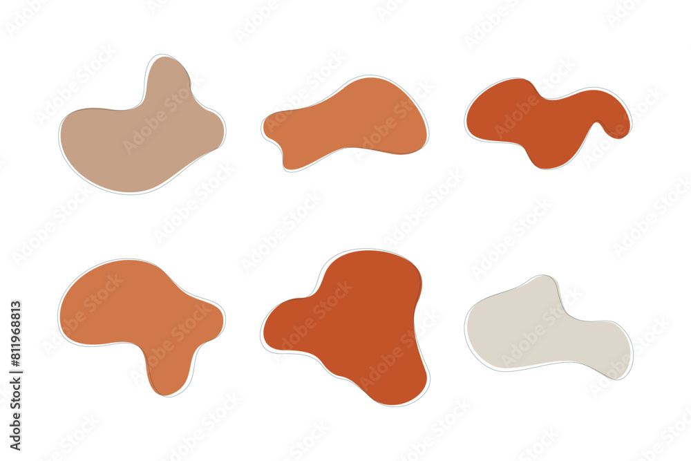 Blobs Abstract Fluid Shapes Color Full pictogram symbol visual illustration Set Blobs Abstract Fluid Shapes Color Full pictogram symbol visual illustration Set