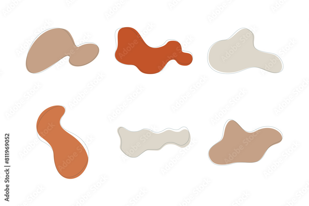 Blobs Abstract Fluid Shapes Color Full pictogram symbol visual illustration Set Blobs Abstract Fluid Shapes Color Full pictogram symbol visual illustration Set