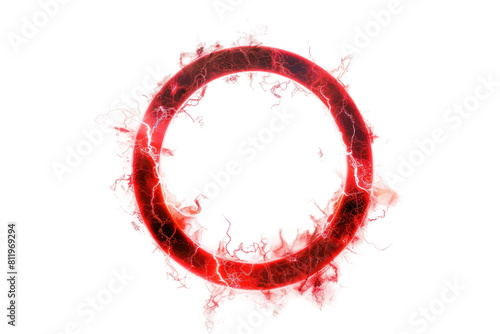 Ethereal Electric Red Ring with Glowing Energy