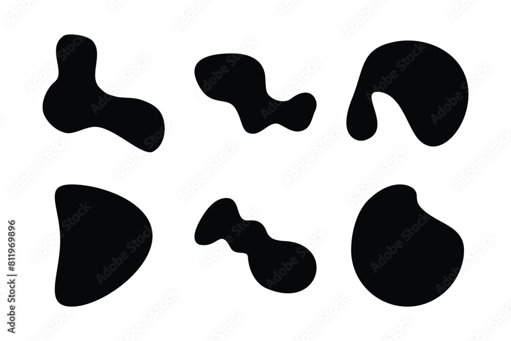 Blobs Fluid Shapes pictogram symbol visual illustration Set Blobs Fluid Shapes pictogram symbol visual illustration Set