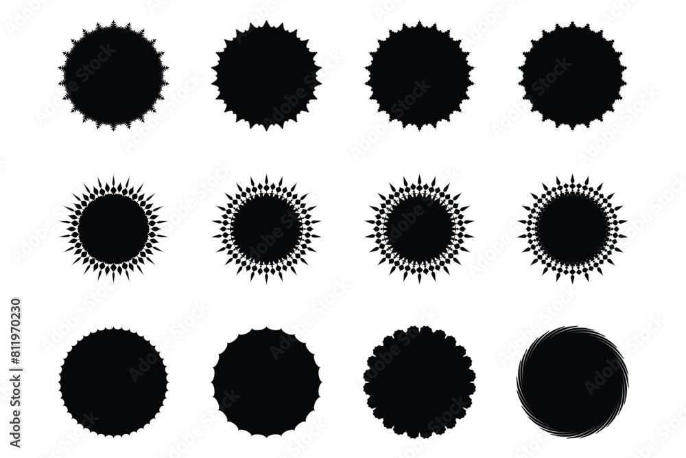 Fototapeta premium Emblem & Badge Logos Shape Pictogram Symbol Visual Illustration Set.