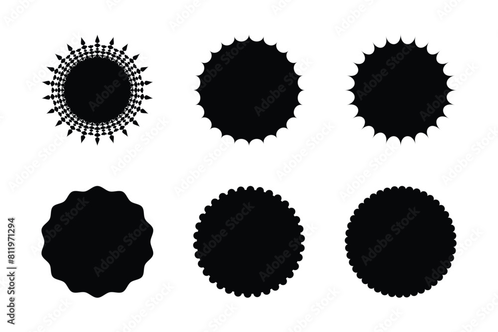 Fototapeta premium Emblem & Badge Logos Shape Pictogram Symbol Visual Illustration Set.