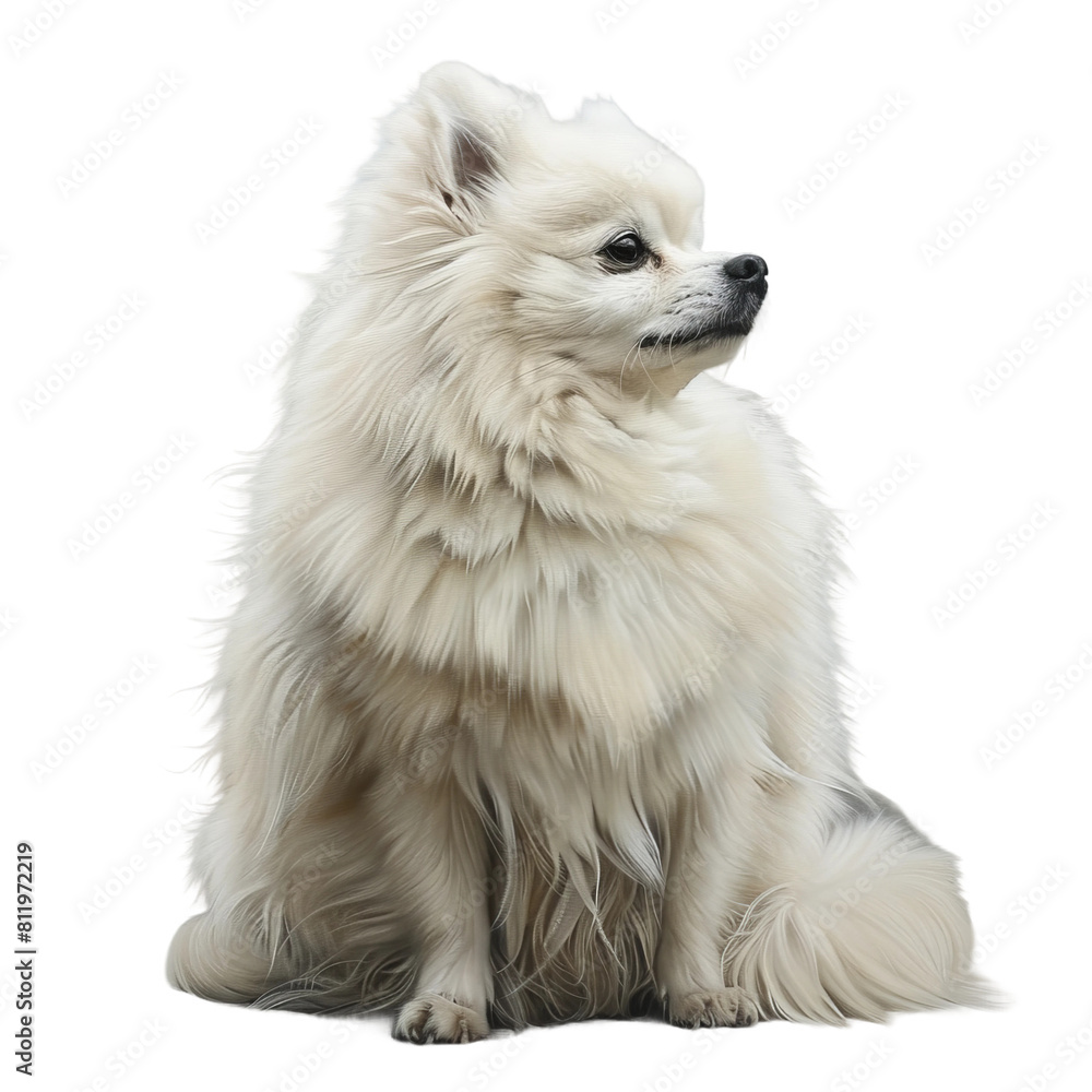 Obraz premium white pomeranian puppy