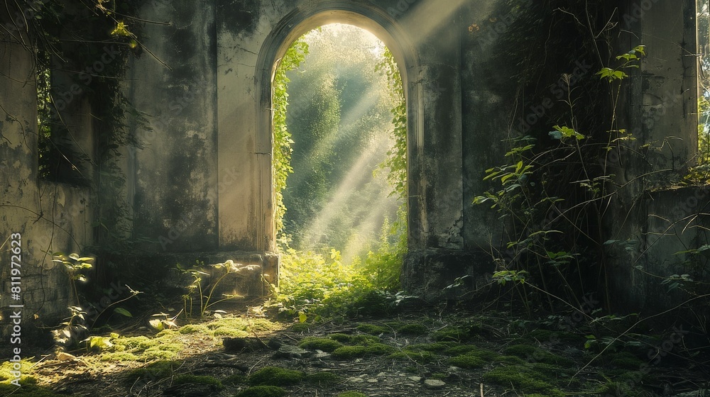 Obraz premium 廃墟・昼