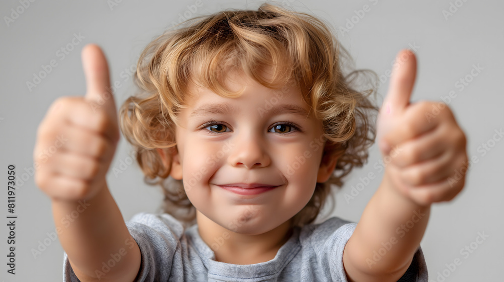 A toddler giving a thumbs up isolated on transparent A toddler giving a thumbs up isolated on transparent