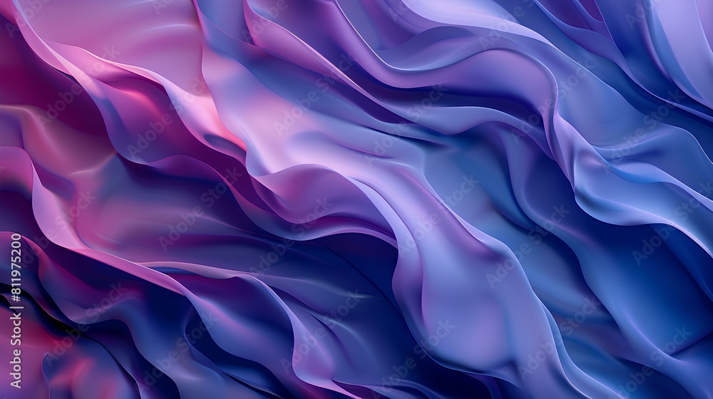 Fototapeta premium Abstract flowing blue and purple silkChou Duan Ban De Zhi Di