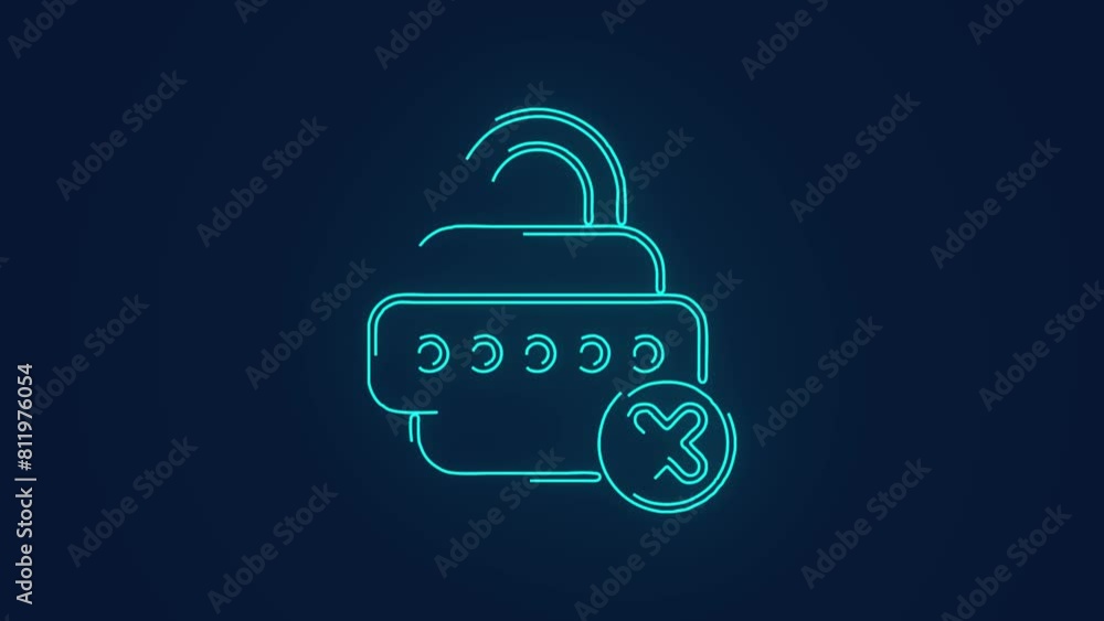 padlock security failed attempt to login technology animation padlock security failed attempt to login technology animation