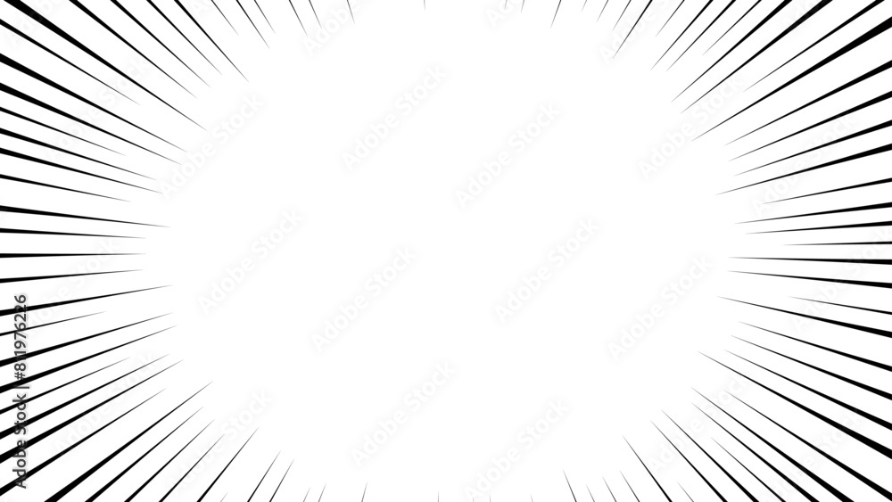 Naklejka premium 集中線,漫画,効果線の背景素材