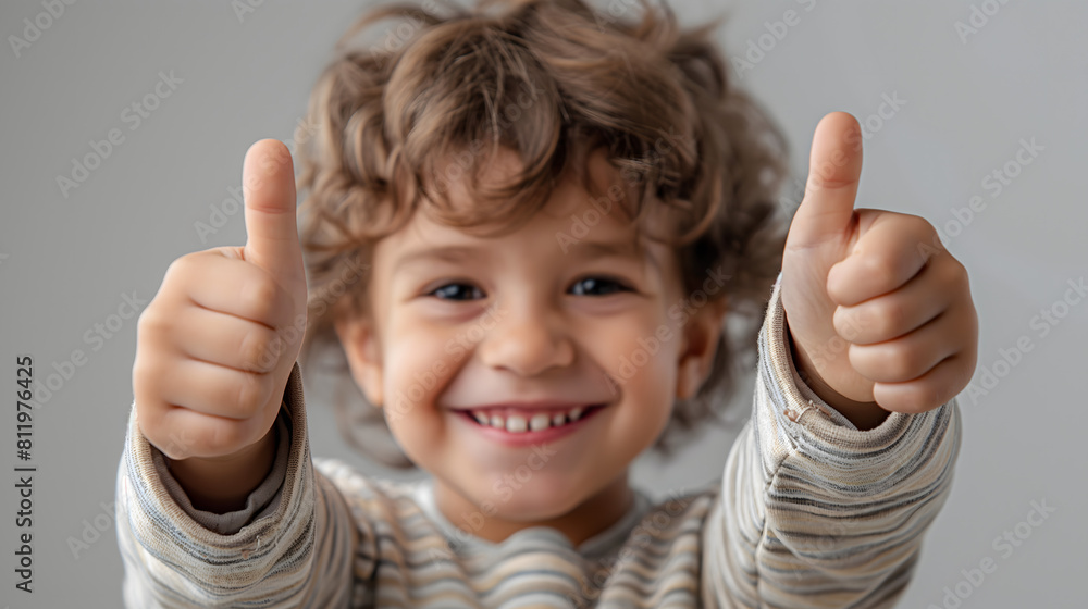 A toddler giving a thumbs up isolated on transparent A toddler giving a thumbs up isolated on transparent