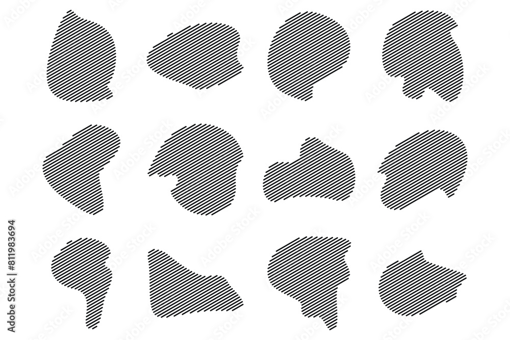 Blobs Abstract Fluid Shape Stripe lines Set Abstract Black Shapes Liquid Shape Elements Random Outline Fluid Shapes. Blobs Abstract Fluid Shape Stripe lines Set Abstract Black Shapes Liquid Shape Elements Random Outline Fluid Shapes.