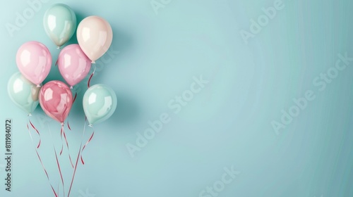 Wallpaper Mural Balloons decoration celebration special moment copy space background Torontodigital.ca