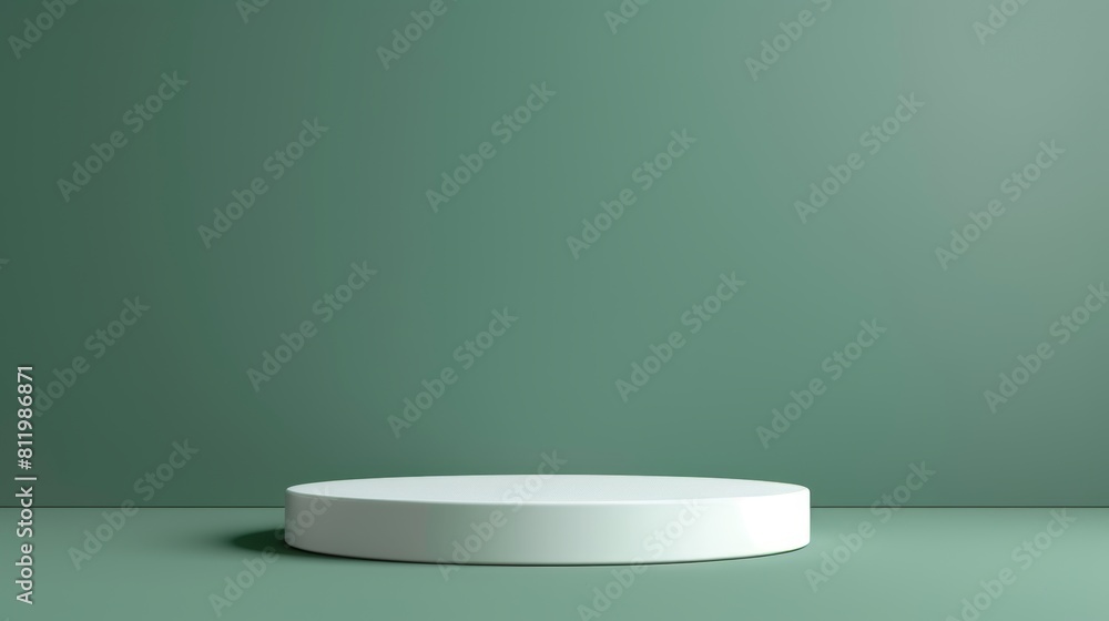 Modern Podium on Green Background for Presentation Generative AI Modern Podium on Green Background for Presentation Generative AI