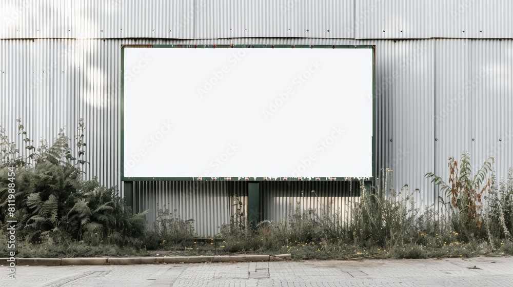 Advertisement Board Mockup on White Background for Business Presentations Generative AI Advertisement Board Mockup on White Background for Business Presentations Generative AI