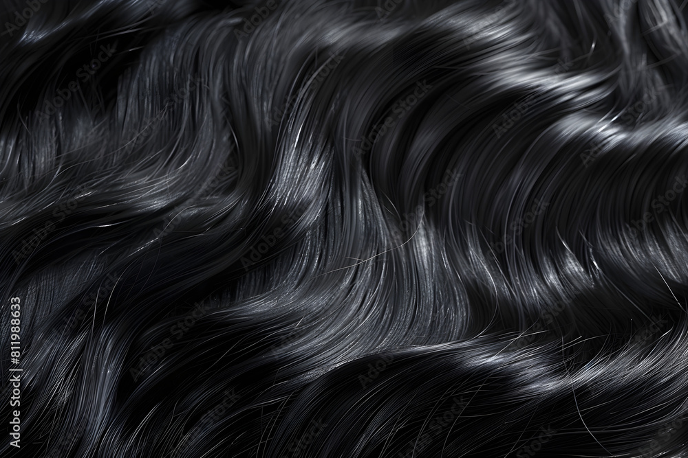 Silky and shiny black hair, perfect for feminine hair care products. Silky and shiny black hair, perfect for feminine hair care products.