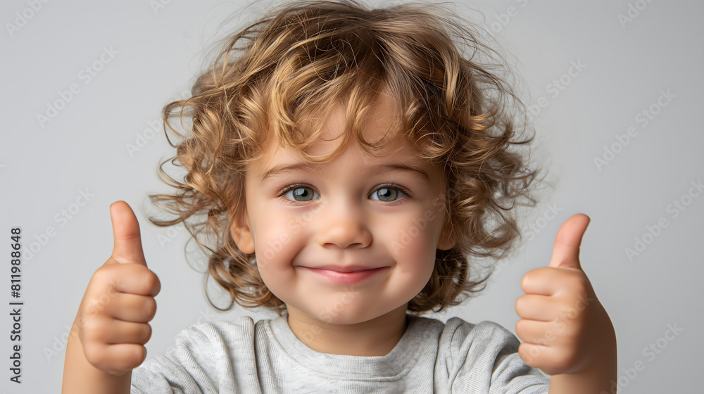 A toddler giving a thumbs up isolated on transparent A toddler giving a thumbs up isolated on transparent