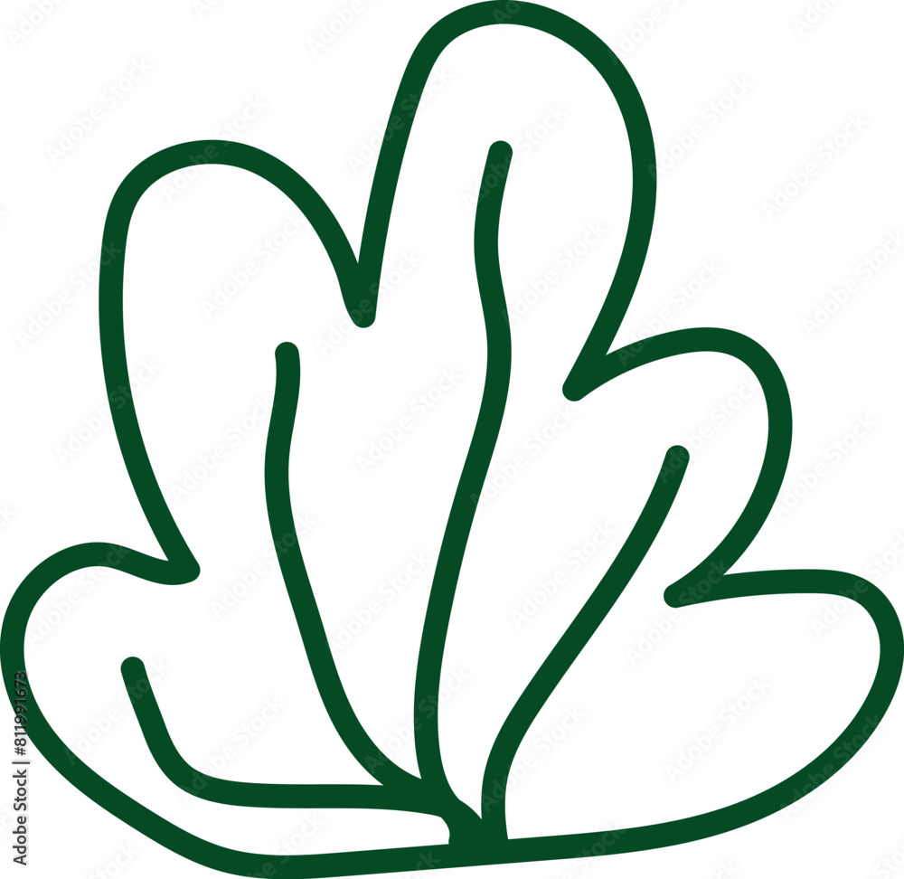 Hand Drawn Bushes , Leaves outline Hand Drawn Bushes , Leaves outline