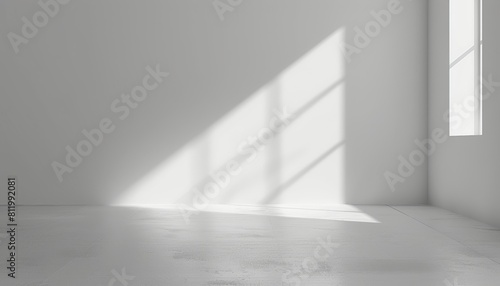 Modern Empty Room with Interesting Light Glare Background Generative AI