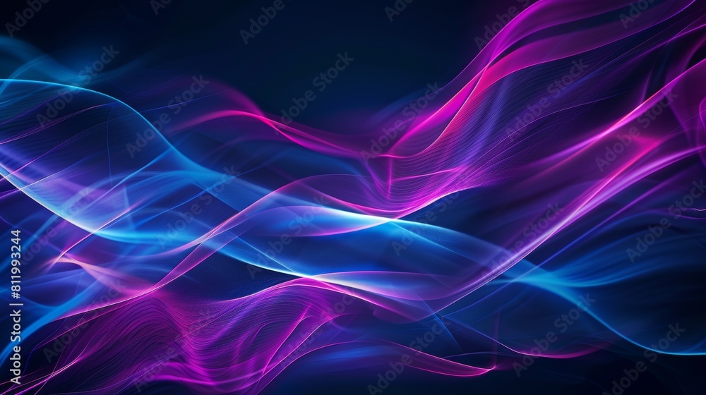 Obraz premium Cosmic Waves Motion Background for Space Presentations Generative AI