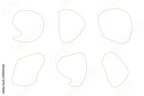 Wallpaper Mural Blobs Abstract Fluid Linear shape set Abstract black shapes Liquid shape elements Random outline fluid shapes. Torontodigital.ca