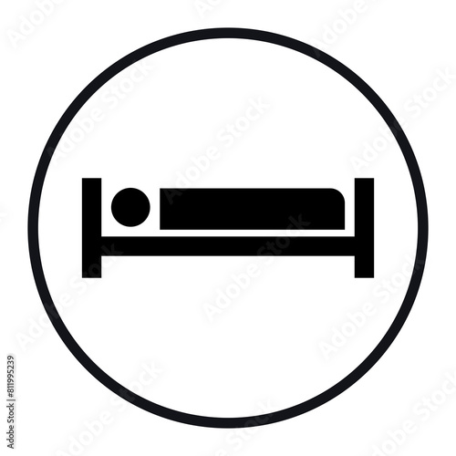 Person on bed icon png 