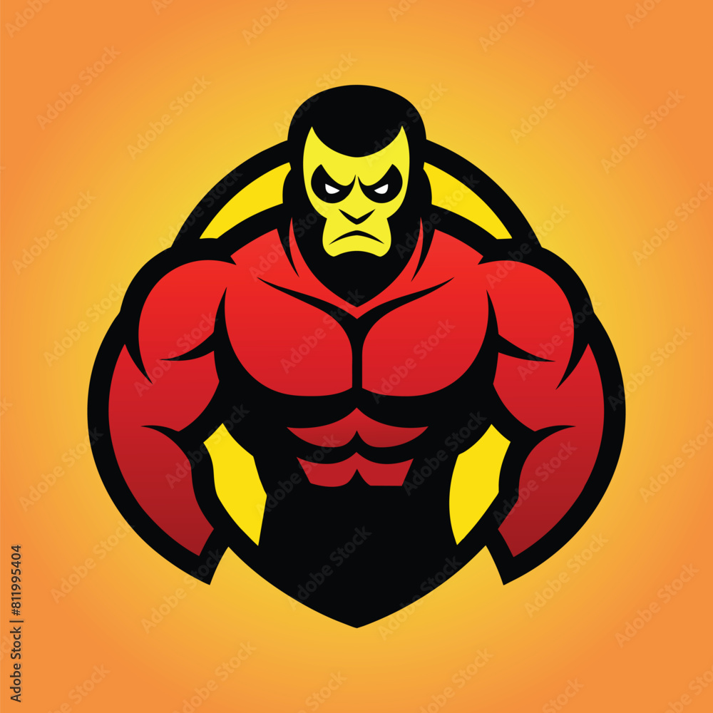Body builder mascot logo design body builder vector muscular man vector Body builder mascot logo design body builder vector muscular man vector