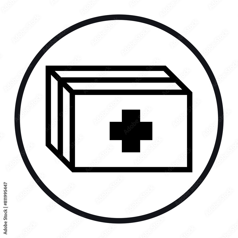 Fototapeta premium first aid kit icon