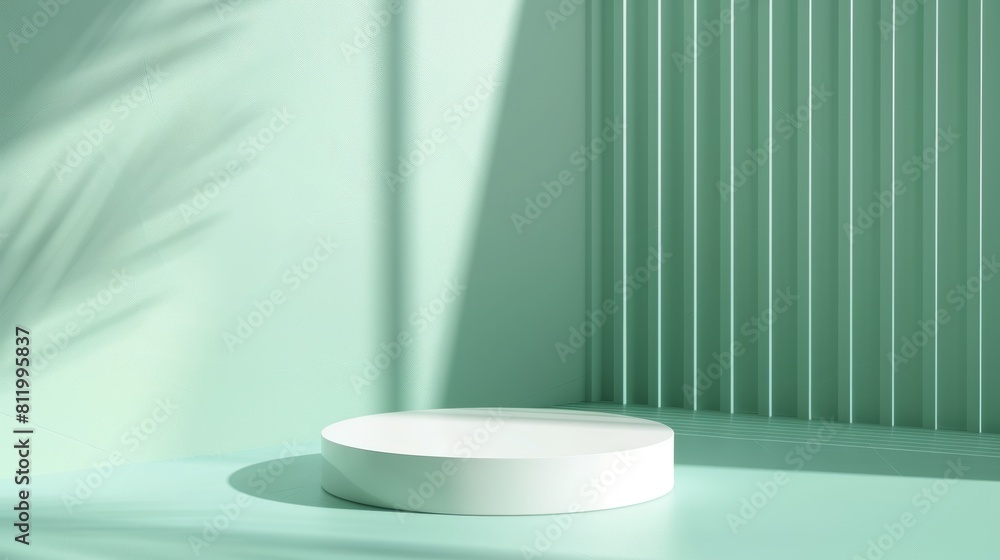 Modern Podium on Geometric Platform in Studio Room Generative AI Modern Podium on Geometric Platform in Studio Room Generative AI