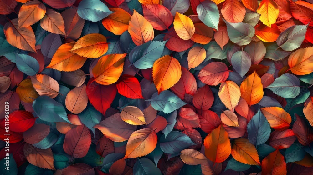 Autumn Background - using classic fall colors to create a repeatable. Many autumn fall leaves. High quality photo Autumn Background - using classic fall colors to create a repeatable. Many autumn fall leaves. High quality photo