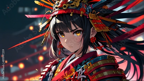 Anime girl samurai 

