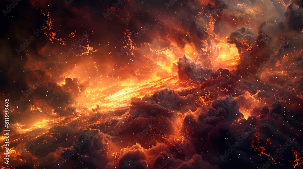Visions of a Fiery Apocalyptic Future Flicker in the Flames of Destruction Visions of a Fiery Apocalyptic Future Flicker in the Flames of Destruction