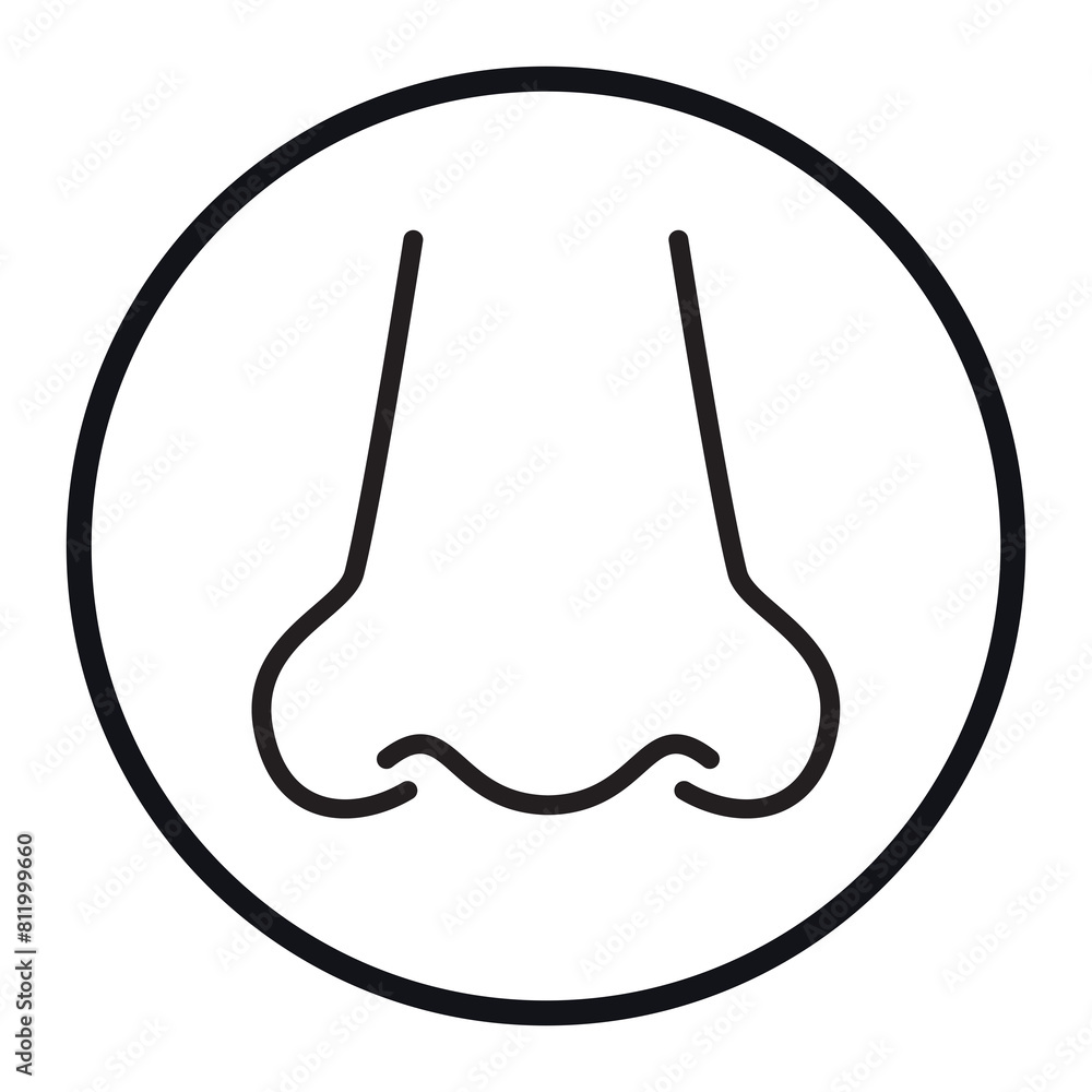 Nose vector icon Nose vector icon