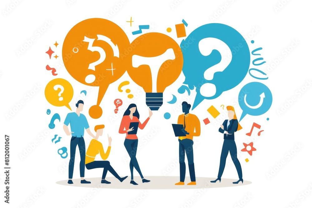 A group of people standing around a light bulb. Can be used for teamwork concepts A group of people standing around a light bulb. Can be used for teamwork concepts