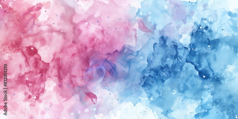 Close up of a vibrant blue and pink painting, ideal for artistic projects