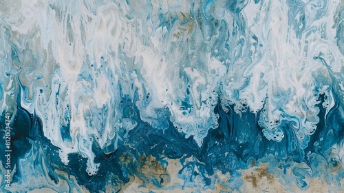 abstract background like white mixed with blue on a cream background. similar to the waves of the sea photo