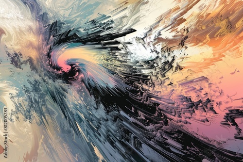 A realistic digital painting of a powerful ocean wave. Suitable for websites and blogs related to nature and travel