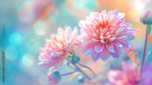 Pink flowers background  close-up of beautiful flowers pastel color  delicate and romantic floral background.