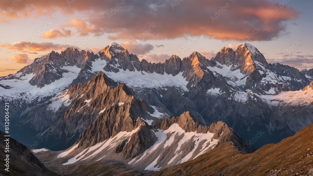 Mountain Range at Sunset Mountain Range at Sunset