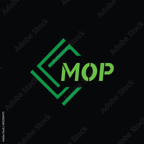 Letter MOP Logo Icon Vector Image Design