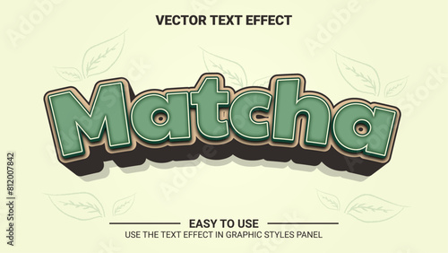 3d matcha editable text effect
