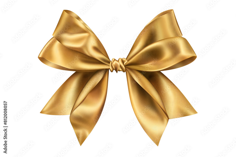 golden bow isolated on transparent background golden bow isolated on transparent background