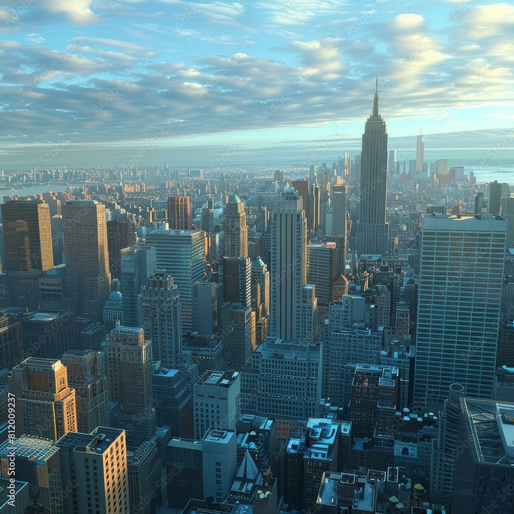 Fototapeta premium New York City skyline with the Empire State Building in the foreground