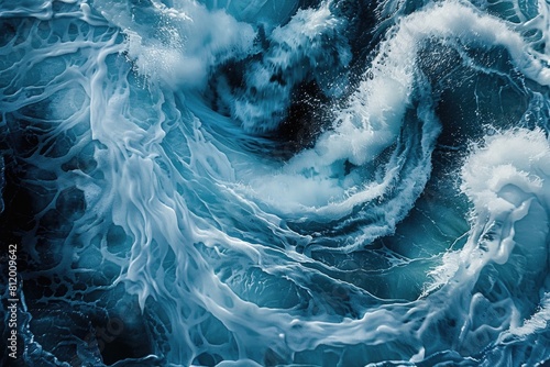 Close up of a powerful wave in the ocean, perfect for nature backgrounds