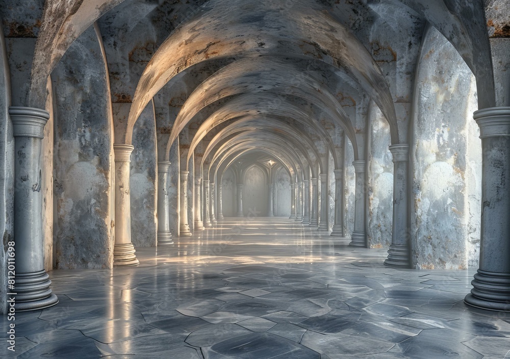 Obraz premium gloomy dungeon corridor