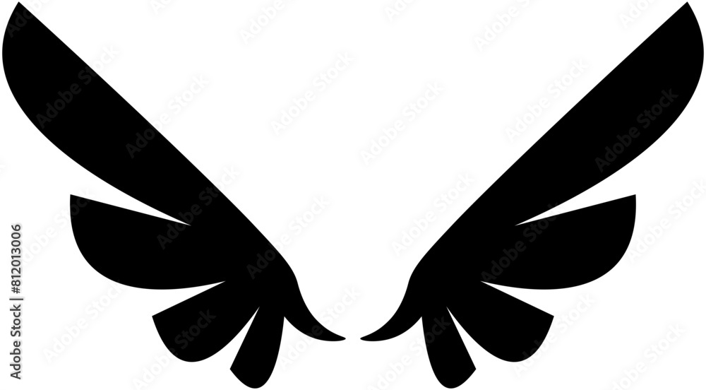 Wing  icon,Wing  badge,Eagle Wing. Vector