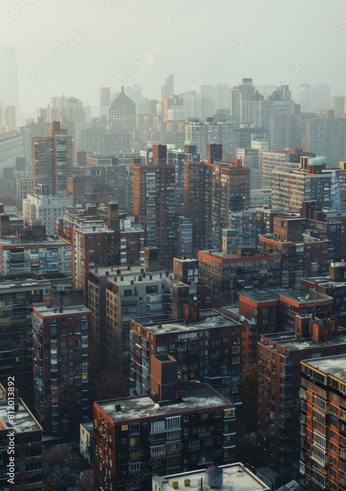 Fototapeta premium A large number of residential buildings in the city