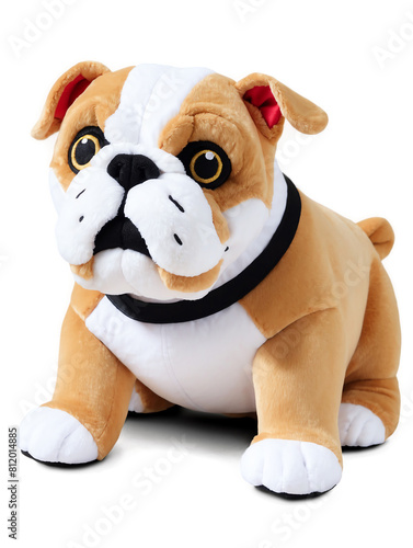bulldog plush doll stuffed toy isolated transparent background png .png