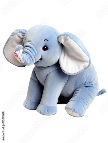 elephant plush doll stuffed toy isolated transparent background png .png