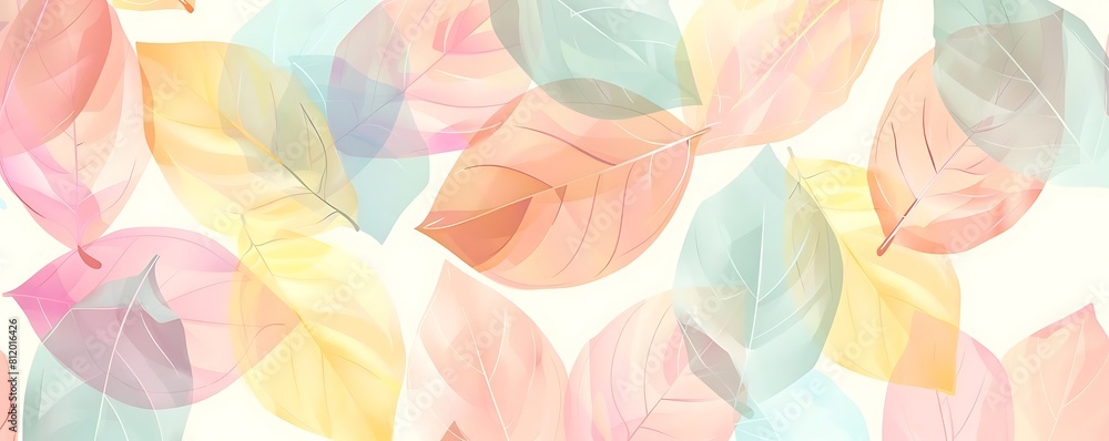 pastel leaf pattern on a isolated background pastel leaf pattern on a isolated background