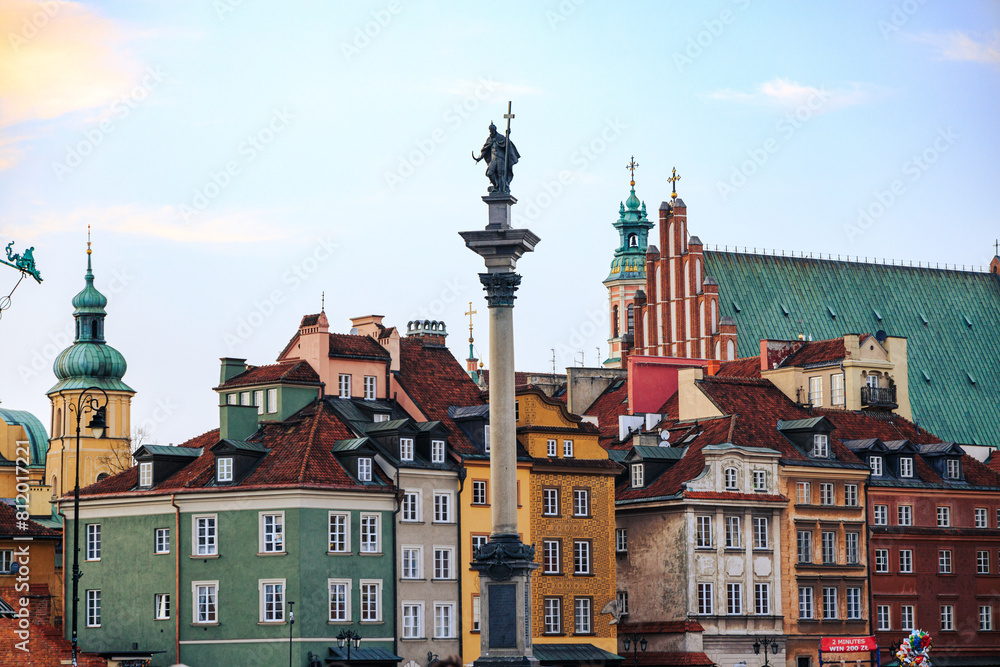 Fototapeta premium Sigismund's Column in Warsaw, Poland