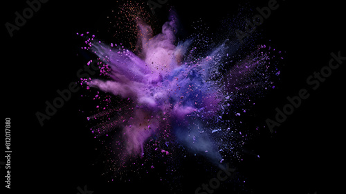 colorful powder explosion